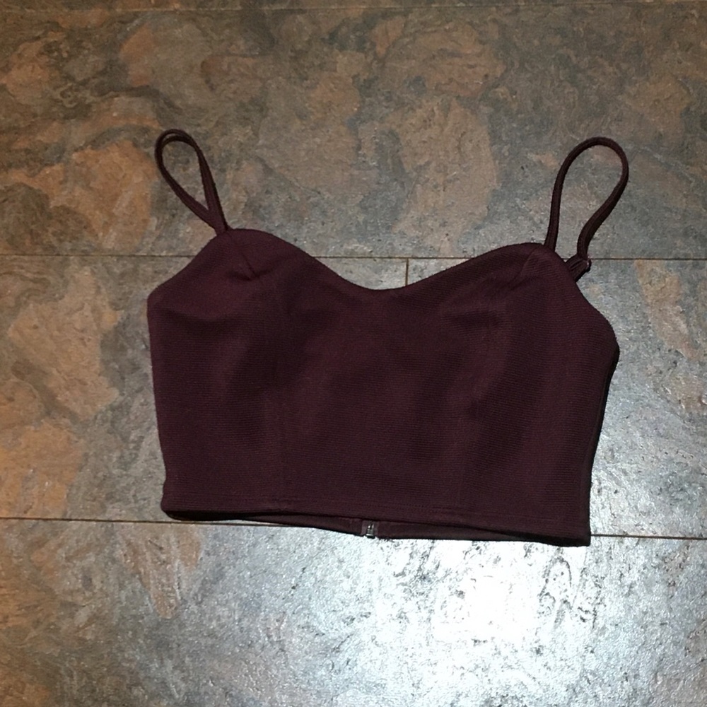 Dynamite maroon crop top